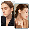 4Pcs 2 Styles Brass Micro Pave Clear Cubic Zirconia Earring Hooks KK-TA0003-30-6