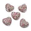Sparkling Acrylic Heart Beads with Rhinestone Embellishment OACR-NH0001-02B-02-1