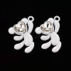 Spray Painted Alloy Rhinestone Pendants LS-PALLOY-Q433-033J-RS-1