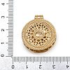 Brass Micro Pave Cubic Zirconia Rotating Pendants LS-KK-P332-02B-G-3