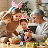7-Slot Iron Easter Egg Display Stands ODIS-WH0058-21B-EB-6