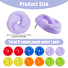 6 Pairs 6 Colors Spray Painted Acrylic Stud Earrings with Steel Iron Pins EJEW-FI0003-12-2