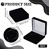 Square EVA Covered with Velveteen Commemorative Coin Storage Cases with Sponge Inside CON-WH0201-005A-2