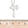 Brass Cubic Zirconia Wing Cross Pendant Necklaces for Women NJEW-C067-07P-03-5