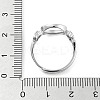 Flat Round Adjustable 925 Sterling Silver Ring Components STER-G042-01P-4