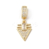 Brass Micro Pave Cubic Zirconia European Dangle Pendants KK-U047-19G-03-1