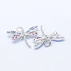 Brass Micro Pave Cubic Zirconia Pendants KK-P133-02P-NR-2