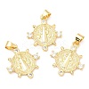Rack Plating Brass Micro Pave Cubic Zirconia Pendants KK-A185-05G-1