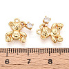 Brass Micro Pave Clear Cubic Zirconia Pendants X1-KK-T078-02G-05-3
