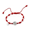 Natural Cowrie Shell & Flower & Animal & Pinapple Link Bracelets Set BJEW-SW00028-2
