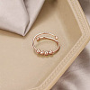 201 Stainless Steel Round Beaded Spinner Rings WG5F549-03-1