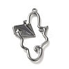 Glass Paper Plane Pendant PALLOY-K001-075B-01-2