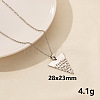 Stylish Stainless Steel Geometric Triangle Pendant Necklace for Women PD6789-3-1