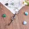 4Pcs  Macrame Fringe Braided Keychain AJEW-SW00014-05-5