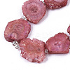 Electroplated Natural Quartz Beads Strands G-R461-04G-1