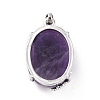 Natural Amethyst Pendants G-C235-03H-RS-3