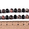 Natural Obsidian & Rhodonite Beads Strands G-Q614-03A-03-5