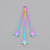 Ion Plating(IP) 201 Stainless Steel Pendants STAS-S105-LA577-1