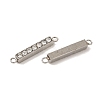 304 Stainless Steel Crystal Rhinestone Connector Charms STAS-S131-08P-2