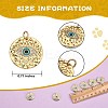 6Pcs Brass Micro Pave Clear Cubic Zirconia Pendants ZIRC-SZ0001-74-2