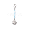 8Pcs Marine Animals Zinc Alloy Pendant Decorations HJEW-JM03229-4