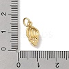 Brass Micro Pave Clear Cubic Zirconia Charms KK-D431-061G-3