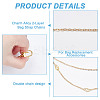 4Pcs Aluminum Cable Chain Pendant Decoration HJEW-DR00147-4