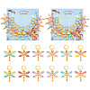 12Pcs 6 Colors Transparent Resin Pendant Stitch Markers HJEW-AB00216-1