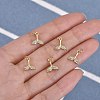 10Pcs Brass Micro Pave Cubic Zirconia Pendant ZIRC-SZ0001-60-3