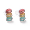Colorful Acrylic Imitation Food Stud Earrings with Platic Pins for Women EJEW-F293-02A-1