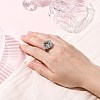 Rhombus Brass Micro Pave Clear Cubic Zirconia Adjustable Ring Settings KK-D378-34P-5
