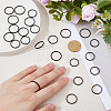 24Pxcs 6 Styles 2mm Polished Plain Dome Finger Ring for Girl Women RJEW-DC0001-21-3