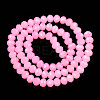 Baking Painted Imitation Jade Glass Bead Strands DGLA-A034-J6MM-A01-3