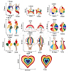 50Pcs 10 Style Alloy Enamel Pendants ENAM-CJ0001-112-2