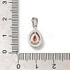 304 Stainless Steel Micro Pave Cubic Zirconia Pendants STAS-H228-03P-07-3