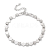 304 Stainless Steel Rhinestone Cup Chain Bracelets for Women BJEW-F488-26G-P-4