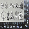 100Pcs 10 Styles Tibetan Style Alloy Kitten Pendants TIBEP-CJ0001-73-8