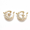 Brass Micro Pave Cubic Zirconia Charms KK-T038-388G-1