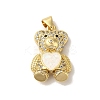 Rack Plating Brass Micro Pave Clear Cubic Zirconia Pendants KK-P268-05B-G01-1