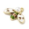 Rack Alloy Enamel Pendants ENAM-Q505-07G-01-2