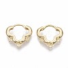 Brass Huggie Hoop Earring Findings X-KK-T051-39G-NF-1