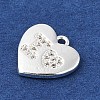 Brass Micro Pave Clear Cubic Zirconia Charms KK-R219-29S-2