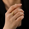 Heart with Sailor's Knot 304 Stainless Steel Open Cuff Ring for Women RJEW-E073-01G-2
