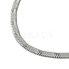 Non-Tarnish 304 Stainless Steel Herringbone Chain Necklace NJEW-D045-05P-2