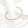 Ion Plating(IP) 304 Stainless Steel Twisted Rope Cuff Bangles LS-BJEW-P296-01G-3