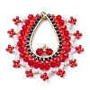 Glass Seed Beads Big Pendants PALLOY-MZ00410-01-1