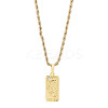 1Pc Brass with Cubic Zirconia Pendants Necklaces NJEW-LP0001-46C-G-1