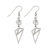 304 Stainless Steel Triangle Dangle Earrings EJEW-Z129-07P-4