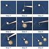 DIY Sun Moon Star Earring Making Kit DIY-SC0020-86-4