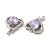Glass Melting Heart Pendant PALLOY-K001-077P-03-2